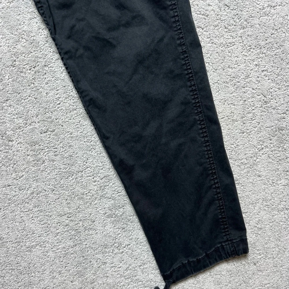 American Eagle Slim Lived-In Cargo Pants Mens 33x32 Black Faded Cotton Flex - Picture 9 of 14